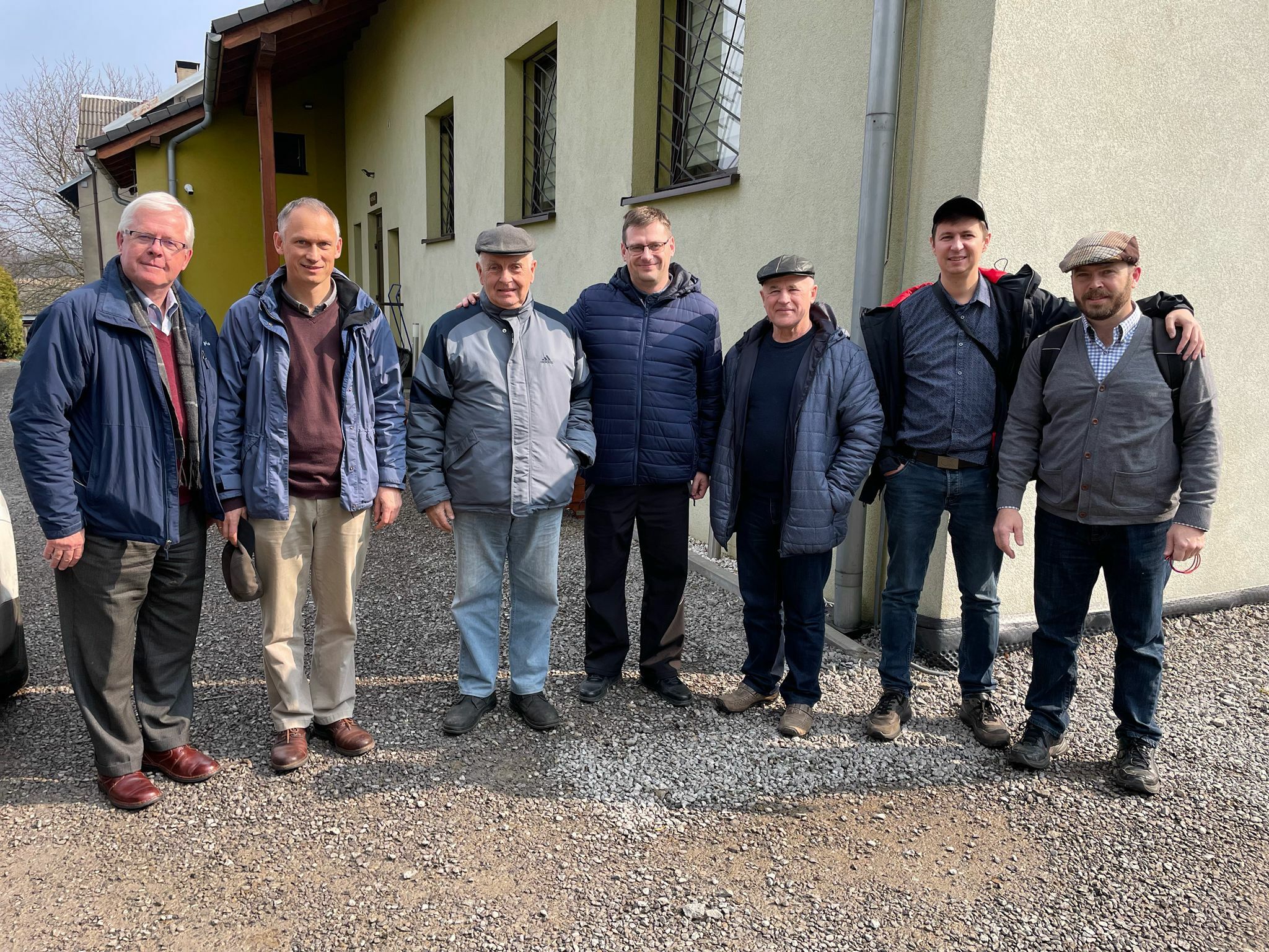 Left to Right: Bro. Barry, Bro Jacek, Bro. Zalish, Bro. Dima, Bro. Todoush, Bro. Vitaly, Bro. Jeremy Clayville.