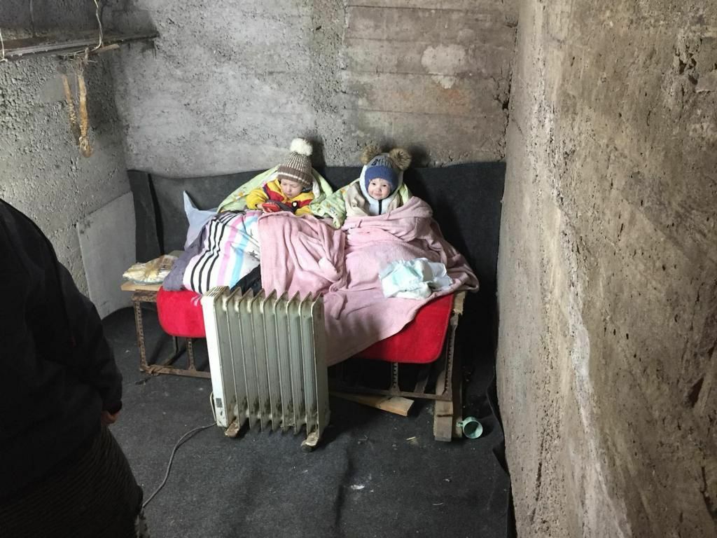Sometimes a picture is worth a thousand words. These are children in a basement in the town of Kirovograd today. The parents are Aleksandra and Valiy.  Pray for them.