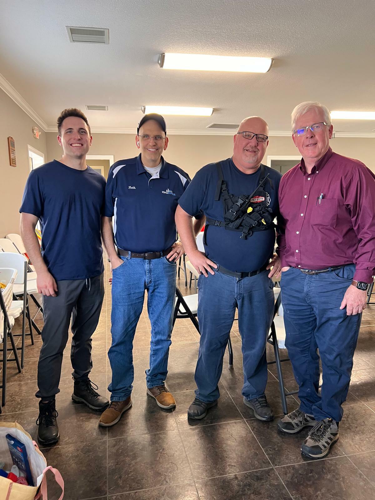 Bro. Jeff Jackson (second from the right) is the fire chief at Shingle Hollow fire department in Rutherfordton, NC.