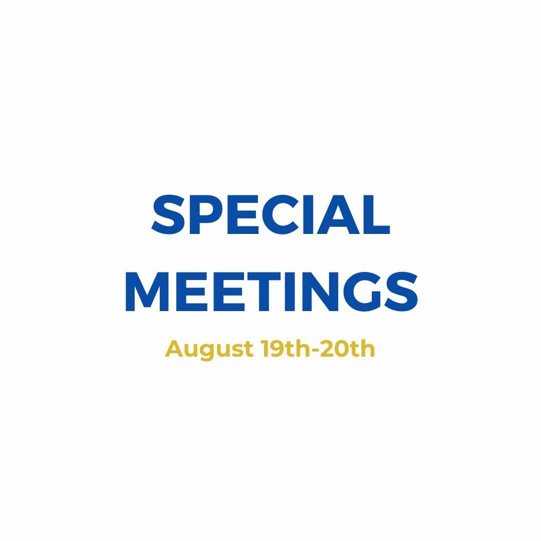 Special Meetings