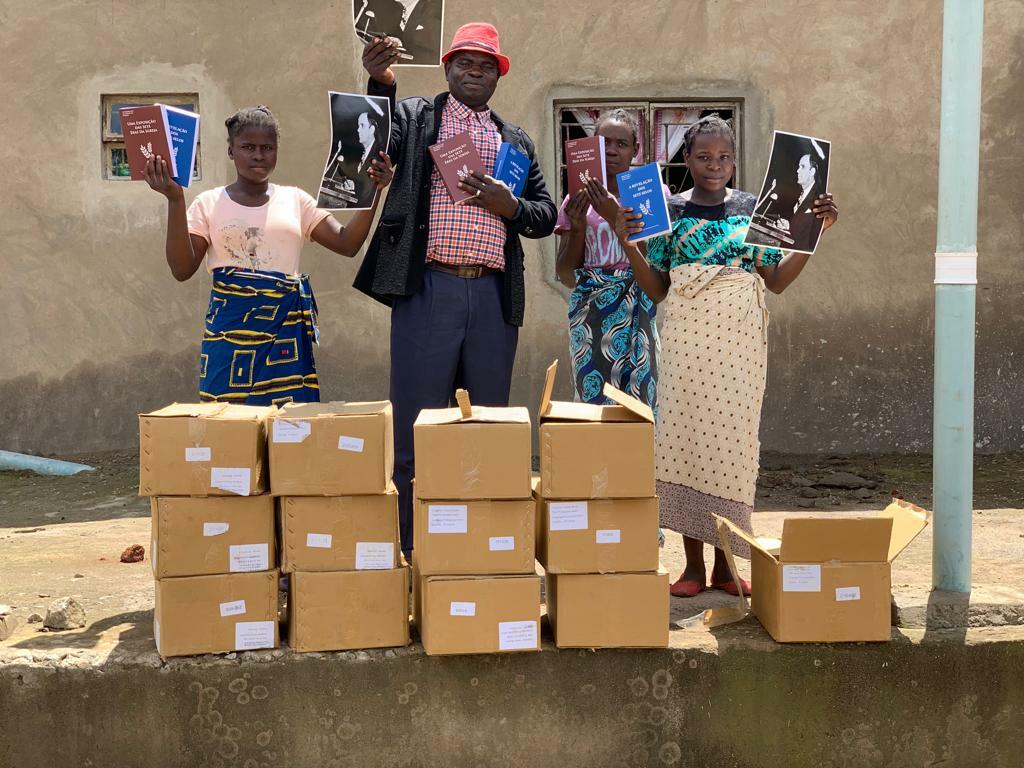 Local pastor with a congregation of 200 receiving materials